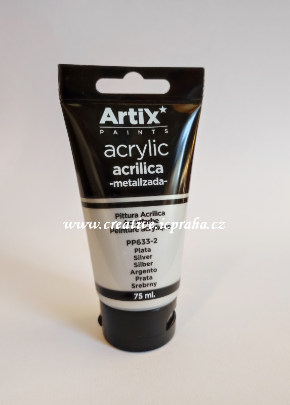 Artix akrylová barva - stříbrná 75ml